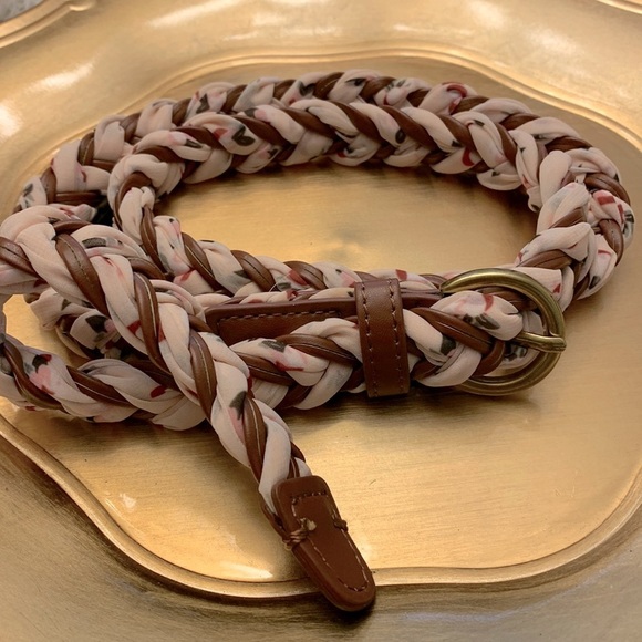Anthropologie Judy  floral braided weave belt size medium new without ta… main image 5